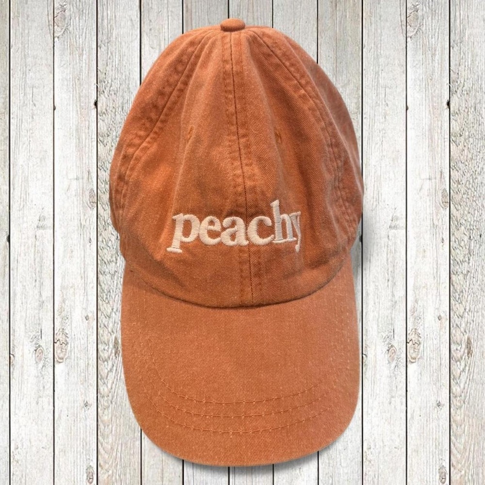 Adams Peachy Embroidered Washed Cotton Baseball Cap Adjustable Paris Buckle